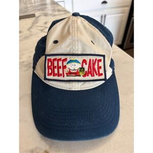 Vintage 2005 South Park Cartman Beefcake Hat Navy Weight Gain 4000 ComedyCentral